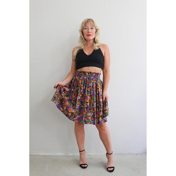 1980's Vintage Freddie's Best A-Line Pleat Skirt Women's MD LG 25" to 32" Waist - Picture 7 of 9